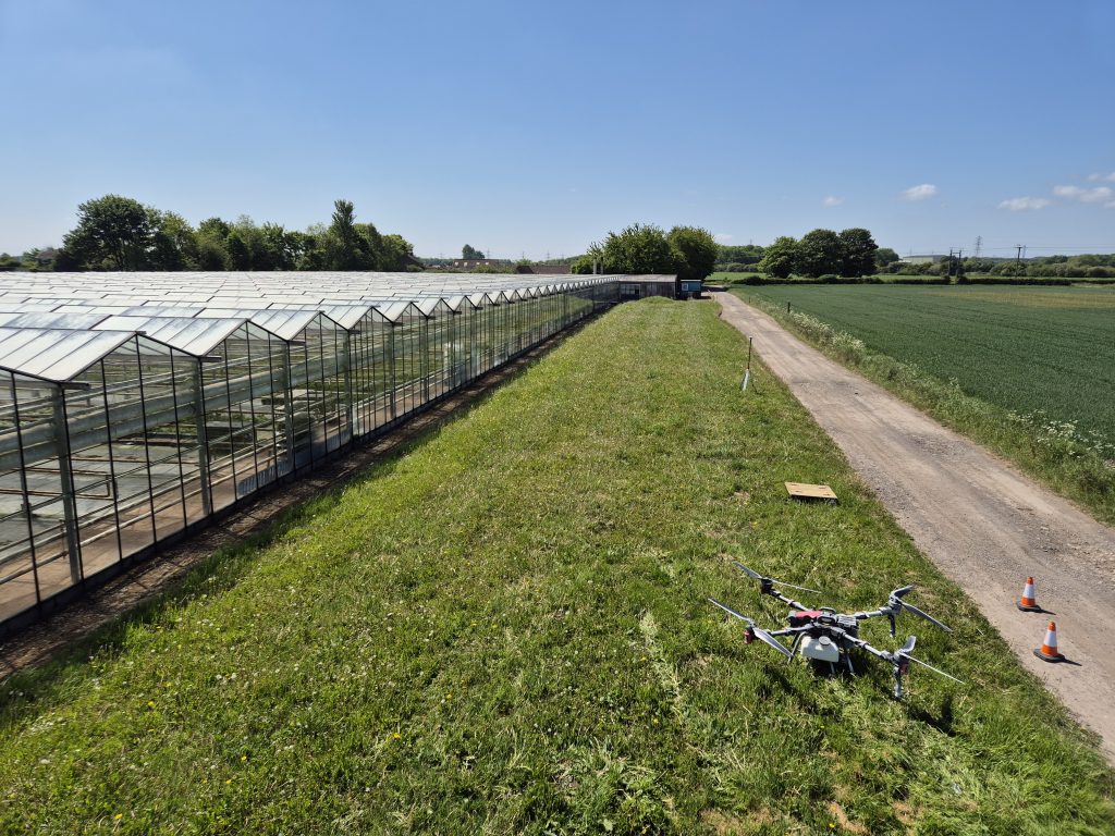 ReduHeat shading paint applied using a drone
