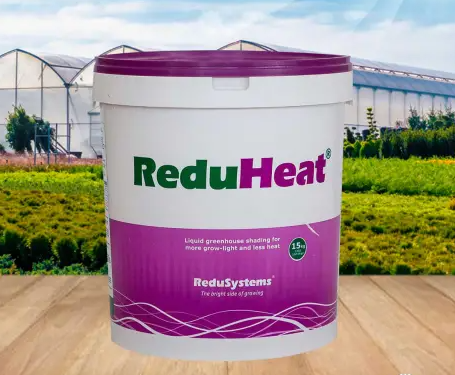 ReduHeat for greenhouse and polytunnel shading